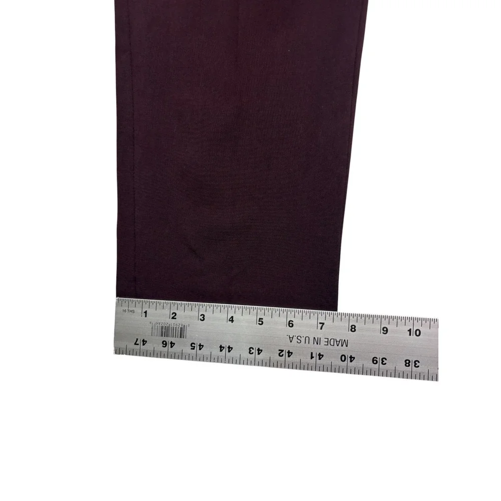 Express 40R 33x30 Eggplant 2pc Pant Suit Stretch Slim Wool Blend Flat Front